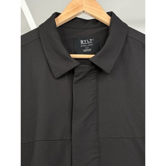 BYLT Premium Basics District Jacket Men’s L Black Full Snap Stretch Pockets - Picture 4 of 14